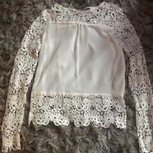 Cute white spring blouse